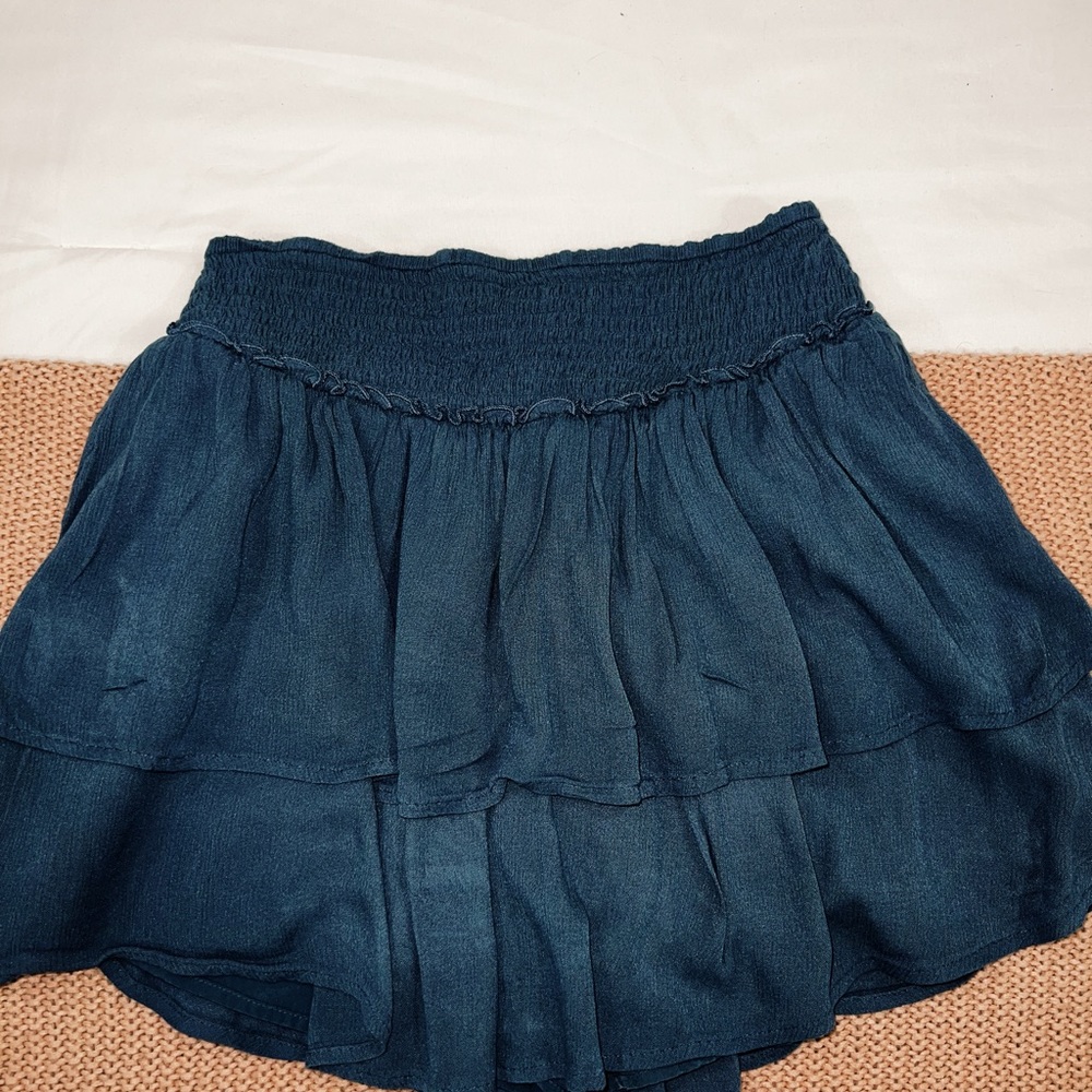Hollister blue ruffle skirt with built in shorts